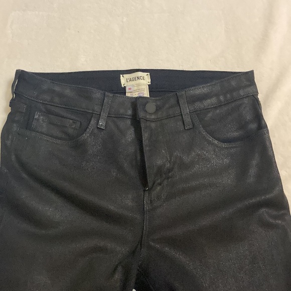 L’Agence Margot style, coated black skinny jeans, size 30 GUC - Picture 8 of 14